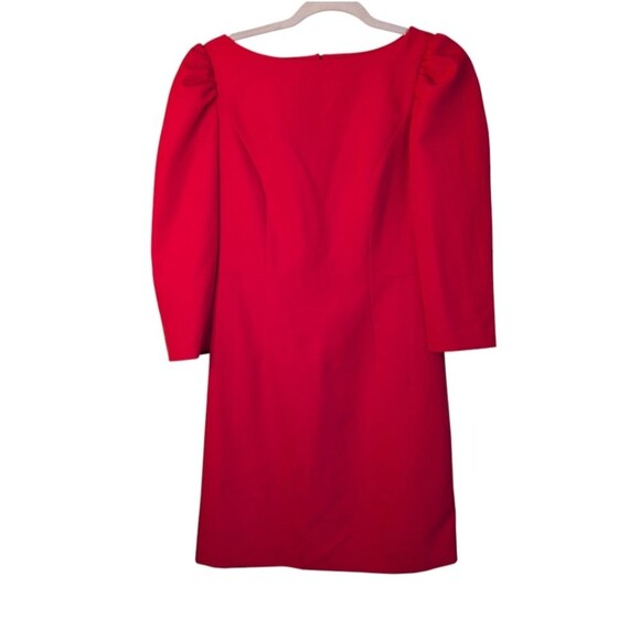 Milly of New York Dresses & Skirts - MILLY ruby red Claire Puff Sleeve cocktail sheath dress size 8 boatneck flaw